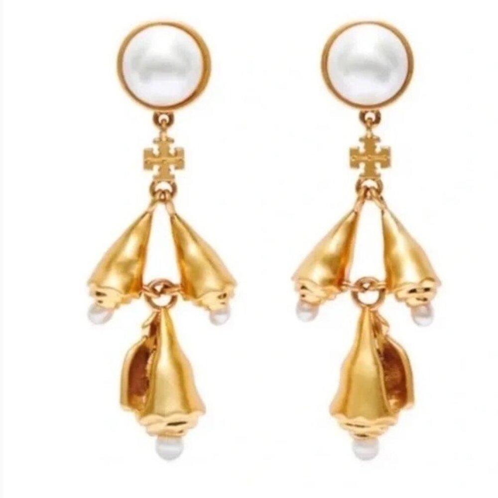 Tory Burch Poetry of Things Pearl Earrings